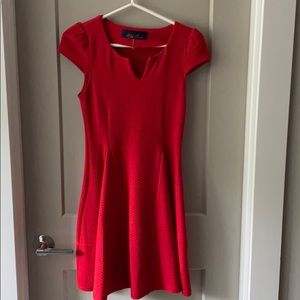 Bright Red Blue Rain Dress